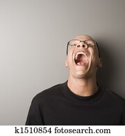 Male with open mouth.