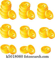 Stack Gold coins