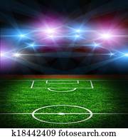 The soccer field. The soccer field.