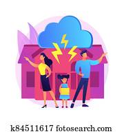 Child custody abstract concept vector illustration. Child custody abstract concept vector illustration.