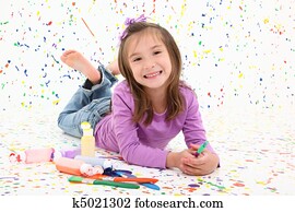 Child with Paint