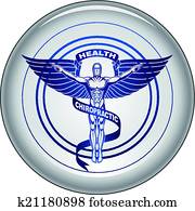 Chiropractor Symbol or Icon Button Chiropractor Symbol or Icon Button
