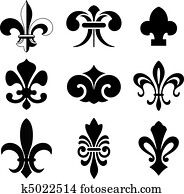 Classic Fleur De Lys Symbol Set Clipart K11706575 Fotosearch