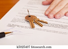 Handing over of keys after contract signing of house sale Handing over of keys after contract signing of house sale