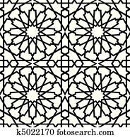 islamisch, stern, fliese, bw islamisch, stern, fliese, bw