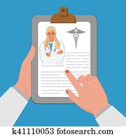 medizinische aufzeichnungen, begriff, arzt