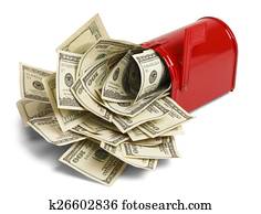 Money Stuffed Mailbox
