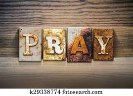Pray Concept Letterpress Theme