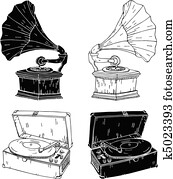 öreg, hanglemez játékos