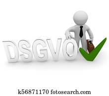 3d, אופי, עם, dsgvo, ו, בדוק ציון