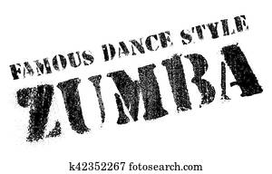 Famous dance style, zumba stamp Famous dance style, zumba stamp