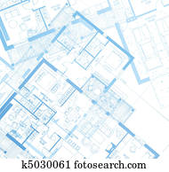 Horizontal Blueprint. Vector Horizontal Blueprint. Vector