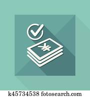 prüfung, zahlung, symbol, -, euro