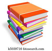 Stack of color books Stack of color books