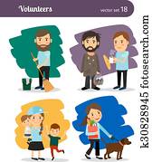 Volunteers characters Volunteers characters