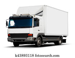 weiß, lieferwagen