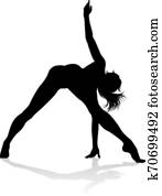 נשים, רקדן, צללית