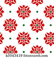 fiocchi neve, natale, ripetere, modello