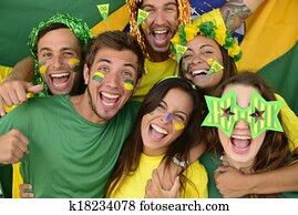 gesellschaft, von, brasilianisch, fussballfans gesellschaft, von, brasilianisch, fussballfans