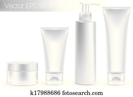 Packaging containers white color. Packaging containers white color.