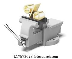 percentage sign in a clamp