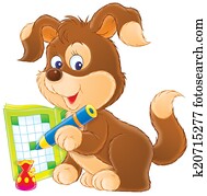 Pup and crossword Pup and crossword