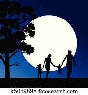 vidám család, ábra