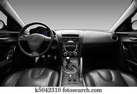 View of the interior of a modern automobile