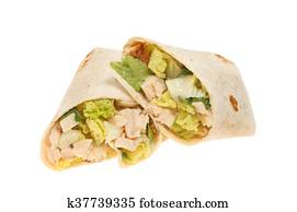 Caesar salad wraps