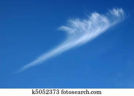 Cloud in the form of a feather.