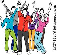 happy people illustration