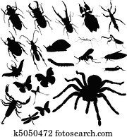 insect group vector silhouettes insect group vector silhouettes
