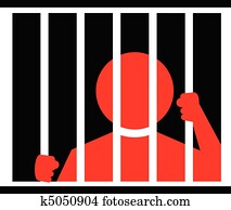 man in jail illustration