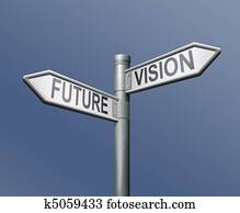 roadsign, futuro, visão