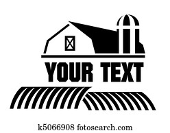 Barn and farm icon Barn and farm icon