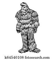 Bigfoot black and white Bigfoot black and white