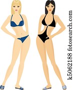 bikini, weisen bikini, weisen