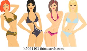 bikini, weisen bikini, weisen