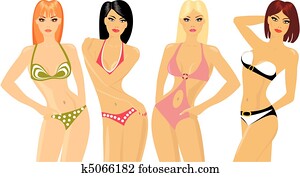 bikini, weisen bikini, weisen