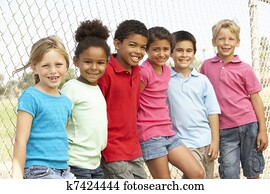 Group Of Children Playing In Park Group Of Children Playing In Park