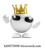 3d Golf ball king 3d Golf ball king