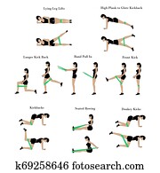 Band exercises workout Band exercises workout