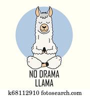 Cute llama doing yoga Cute llama doing yoga