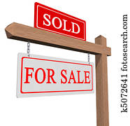 For sale and sold sign