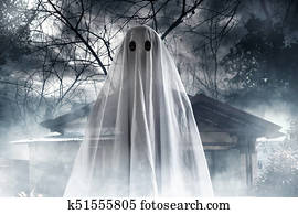Ghost on haunted house Ghost on haunted house