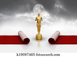 Oscar on red carpet Oscar on red carpet
