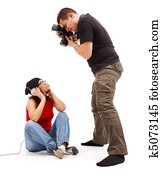 Photographer taking photos