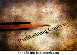 publicar, contrato, grunge, conceito