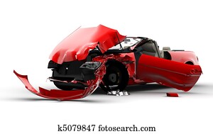 Red car accident Red car accident