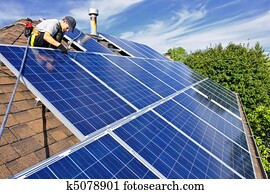 Solar panel installation